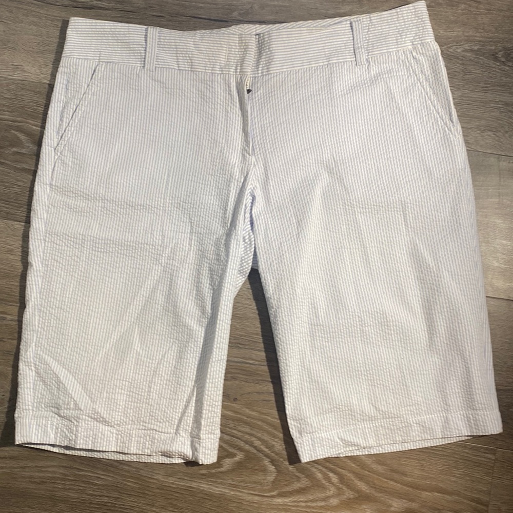 JCrew Seersucker Bermuda Shorts City Fit Size 12
